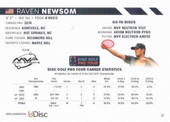 2022 Disc Golf Pro Tour #31 Raven Newsom Back